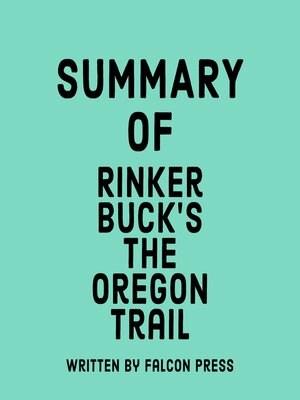 cover image of Summary of Rinker Buck's the Oregon Trail